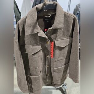 Banana Republic Ladies' Structured Brown 4 Pocket Super Soft Large Shirt Jacket